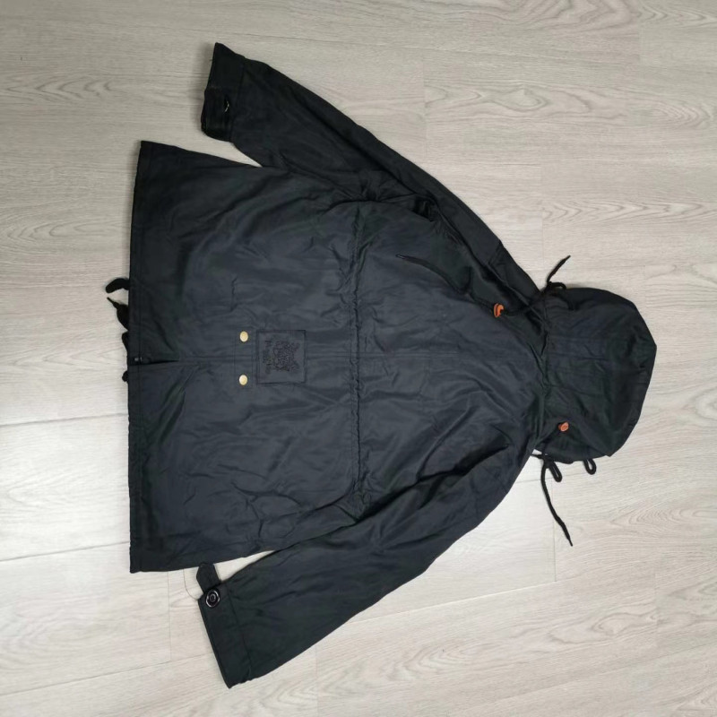 Ladies 2 Style Parka Hooded Jacket Contraction Bandage fashion and casual