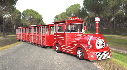Diesel Power Tourist Trackless Train With 42 Seats , Multi Color Shopping Mall Trains