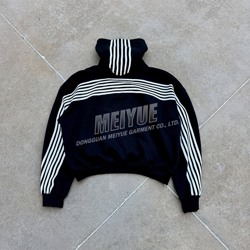 Custom Grams Digital Print Hoodie Men French Terry Mens Striped Hoodie