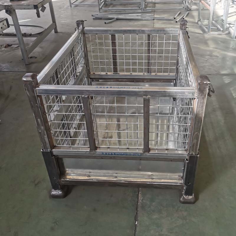 Storage Crates Stackable Pallet Boxes Folding Nestable For Warehouse Organization