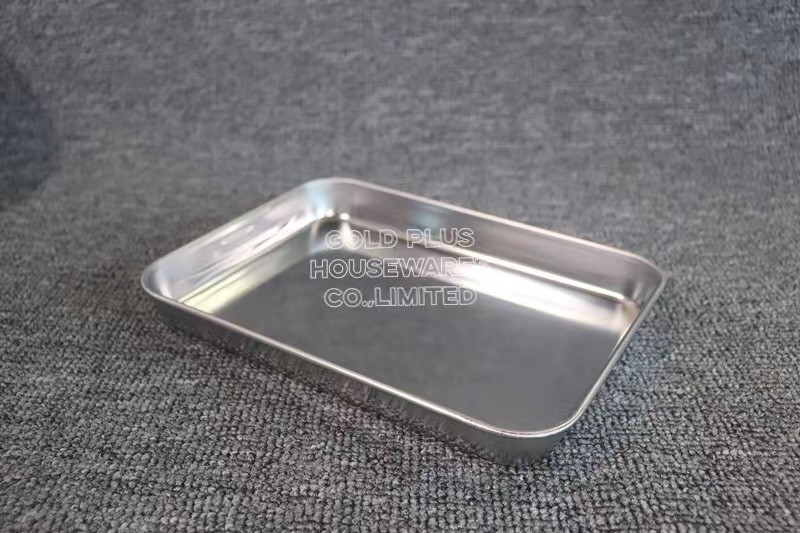 Serving ware for party hotel canteen food serving tray all size stainless steel square tray fruit tray