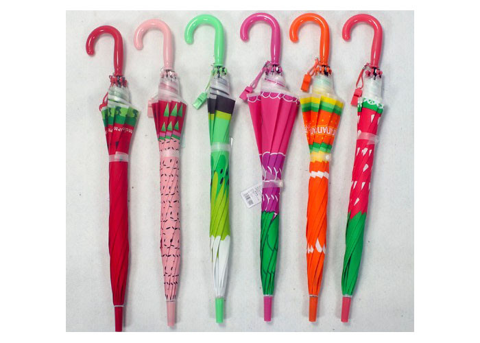 POE Materials Kids Compact Umbrella Auto Open Metal Frame Heat Transparent Printing