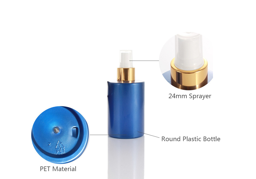 180ml Cylindrical Cosmetic Spray Bottle Anodized Aluminum Sprayer