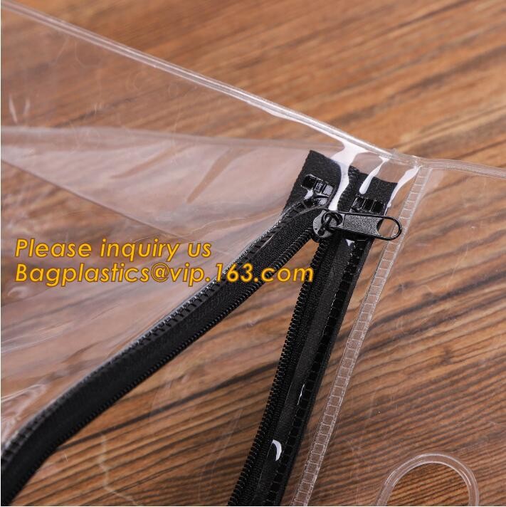 Factory Custom made Environmental PVC clear packaging toy storage handle bag,plastic tote packaging bag with handles fro