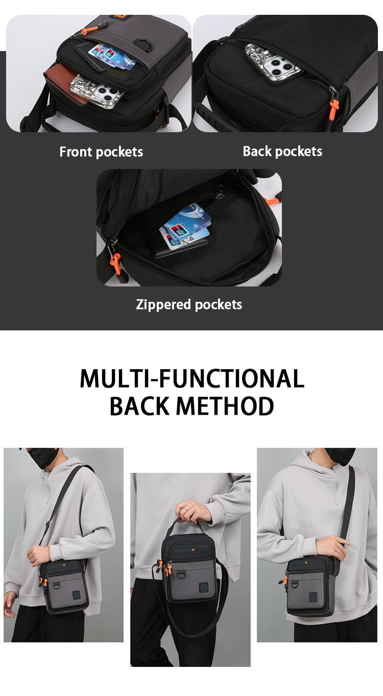 Custom Color Logo Cycling Messenger Bag Men's Shoulder Sling Bag