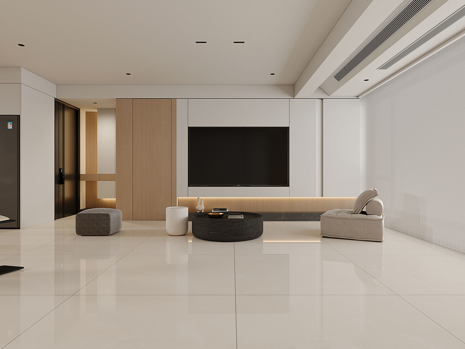 Beige Wear-resistant 1200x1200mm Polished Sintered Stone Slab For Decoration
