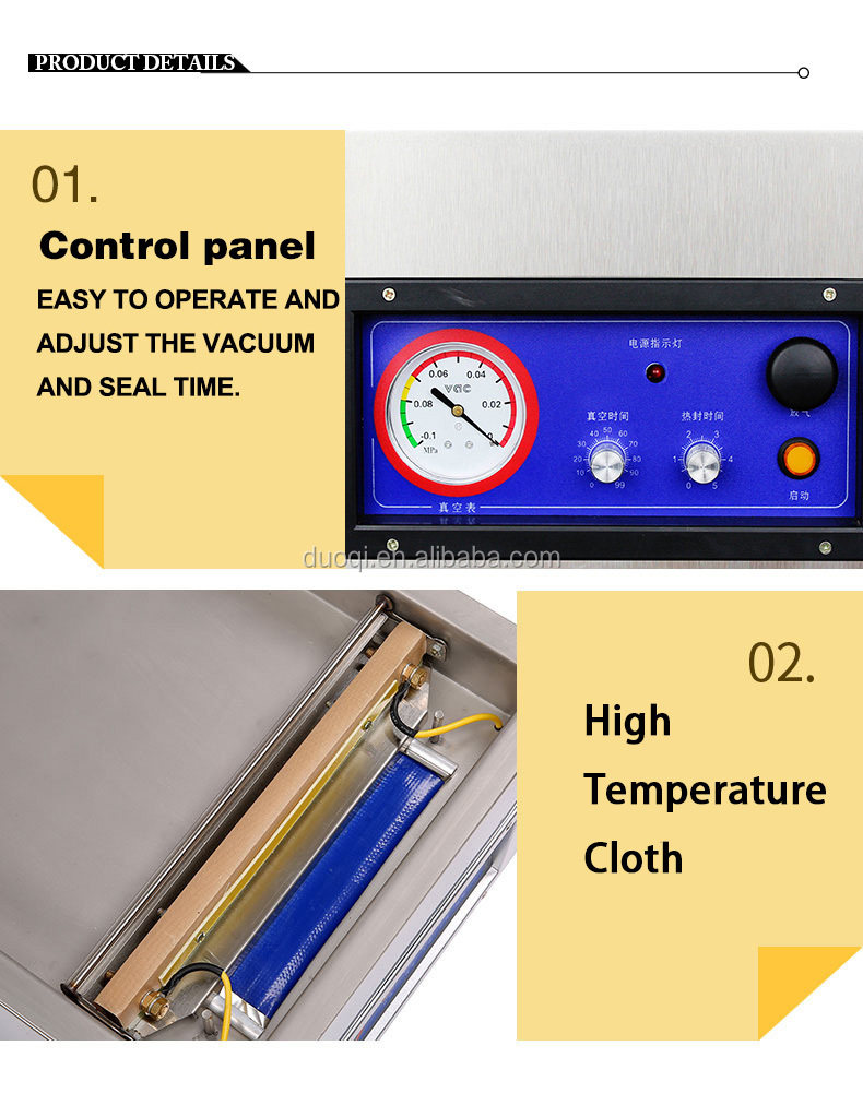 110V DUOQI DZ-260E Single Chamber Vacuum Sealer Packaging Machine with Easy Operation