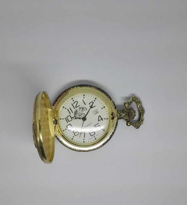 Alloy Material Quartz Gold Pocket Watches With Date Frame 47.0mm