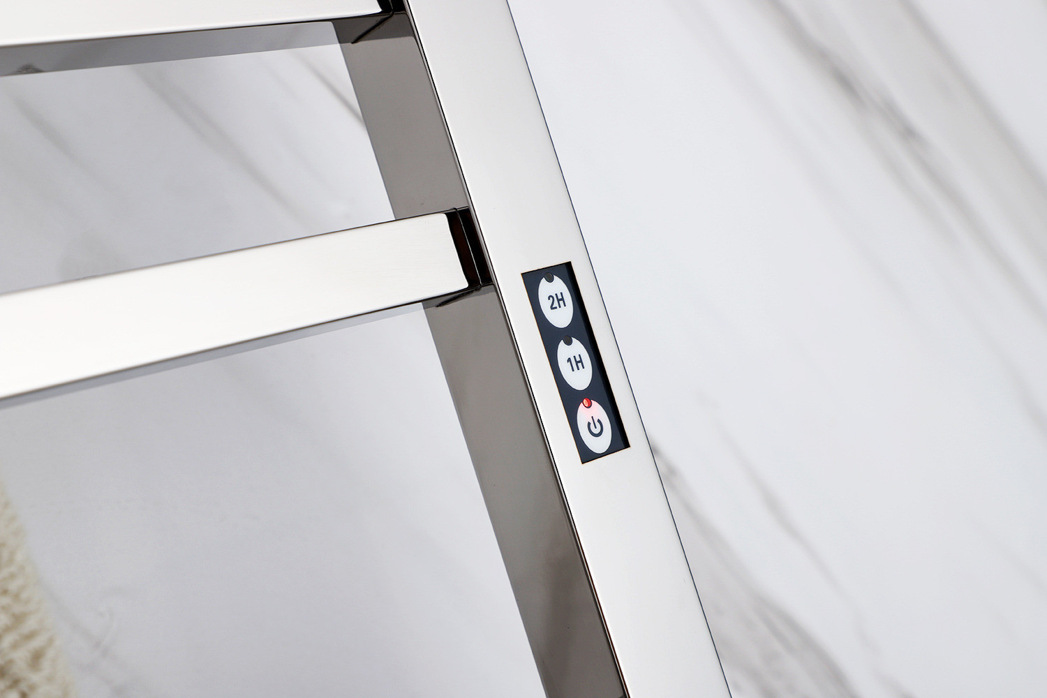 Graphene Electric Hot Towel Rack , Heated Towel Rack Wall Mounted with Timer