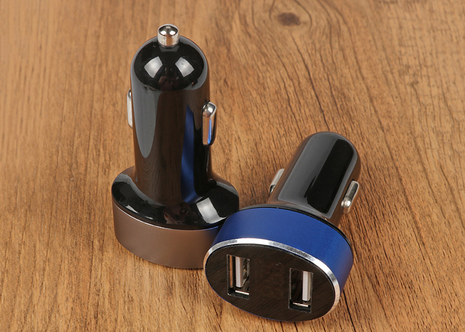 Metal Shell Car Charger Adapter Output DC 3.1A Dual USB Over Current Protection