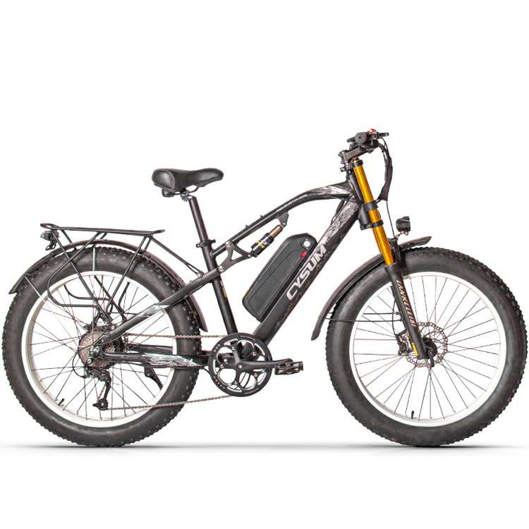 US EU STOCK Cysum M900 Pro Fat Tire E Mountain Bike 1000w 48V 17AH Lithium Battery