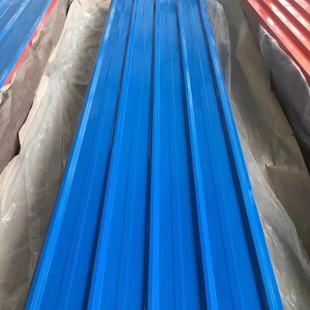 Blue Color Coated Roofing Sheet Corrugated Steel Ceiling Material