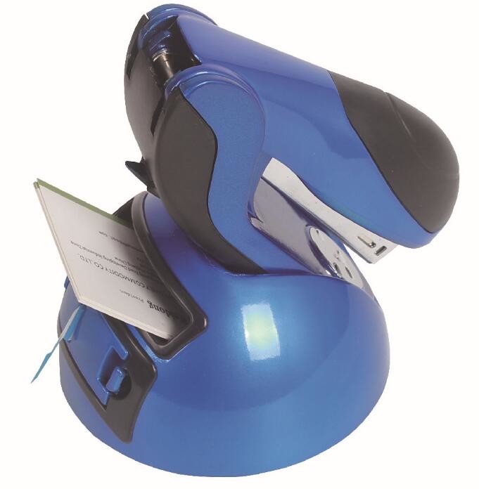 Hot Sale Promotion Blue Color Business Card Holder With Stapler
