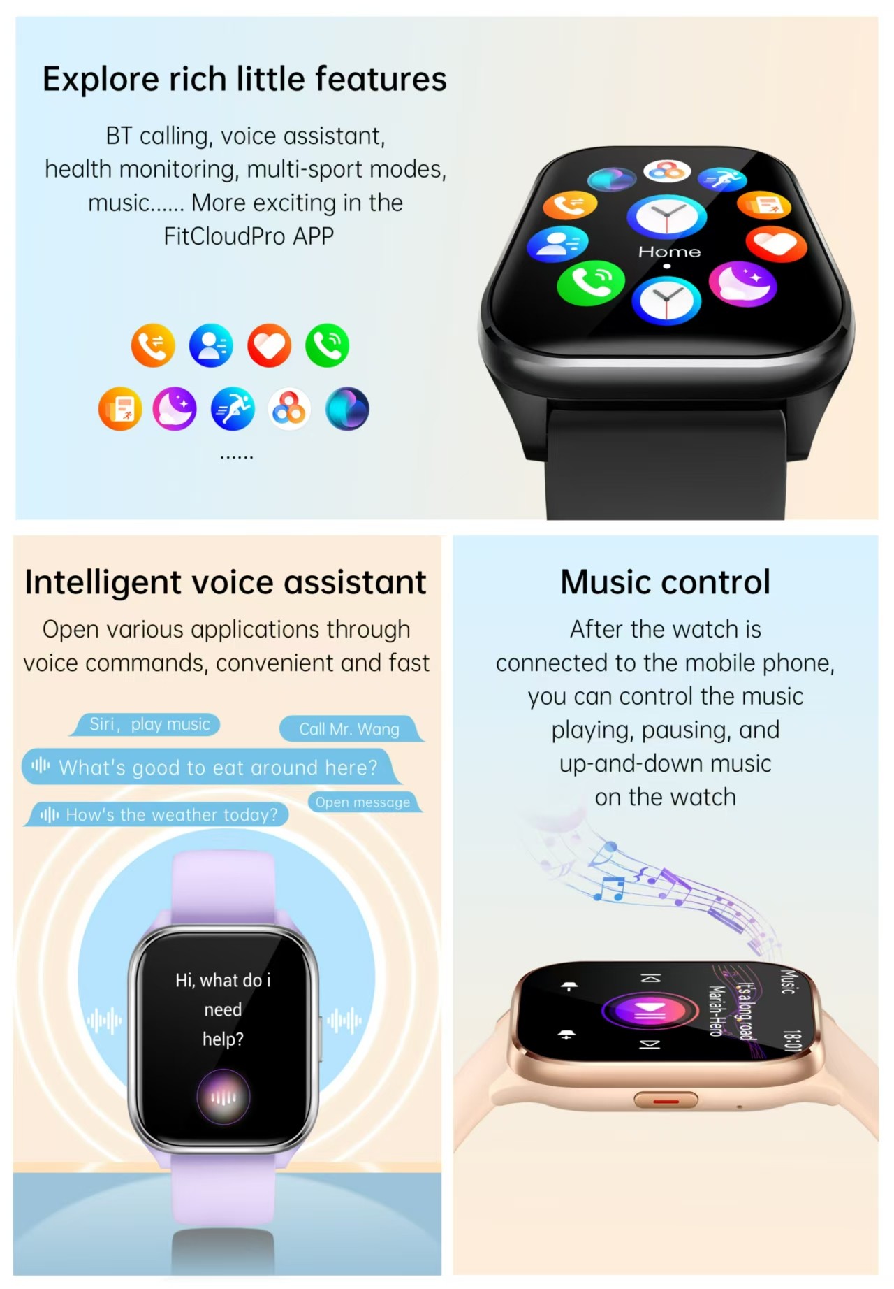KT37S Women Smart Watch 1.85 Inch Full Touch Screen SmartWatch