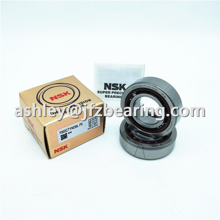 High Speed Japan NSK Bearing 7003 CTYNSULP4 Angular Contact Ball Bearings 7003 17x35x10mm