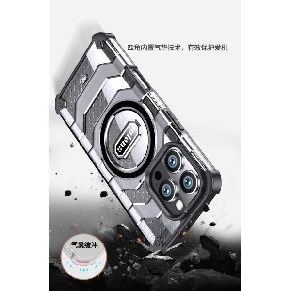 Apple 16 Mobile Phone Case Metal Magnetic IPhone17 Borderless 360 Degree Rotating Bracket 15p Full Cover Protective Cover