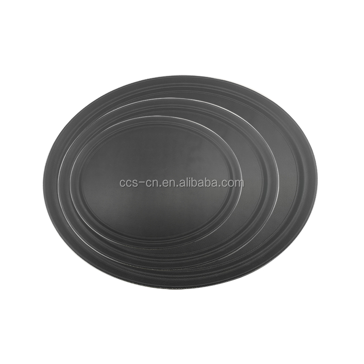 18*26inch Nonslip Rectangle Plastic Tray Large Recycled Plastic Plates Rubber Serving Tray For Hotel