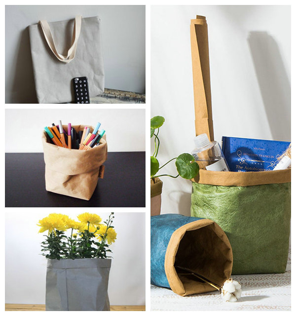 Wear - Resistant Natural Pulp Washable Kraft Paper Fabric For Carry Bags