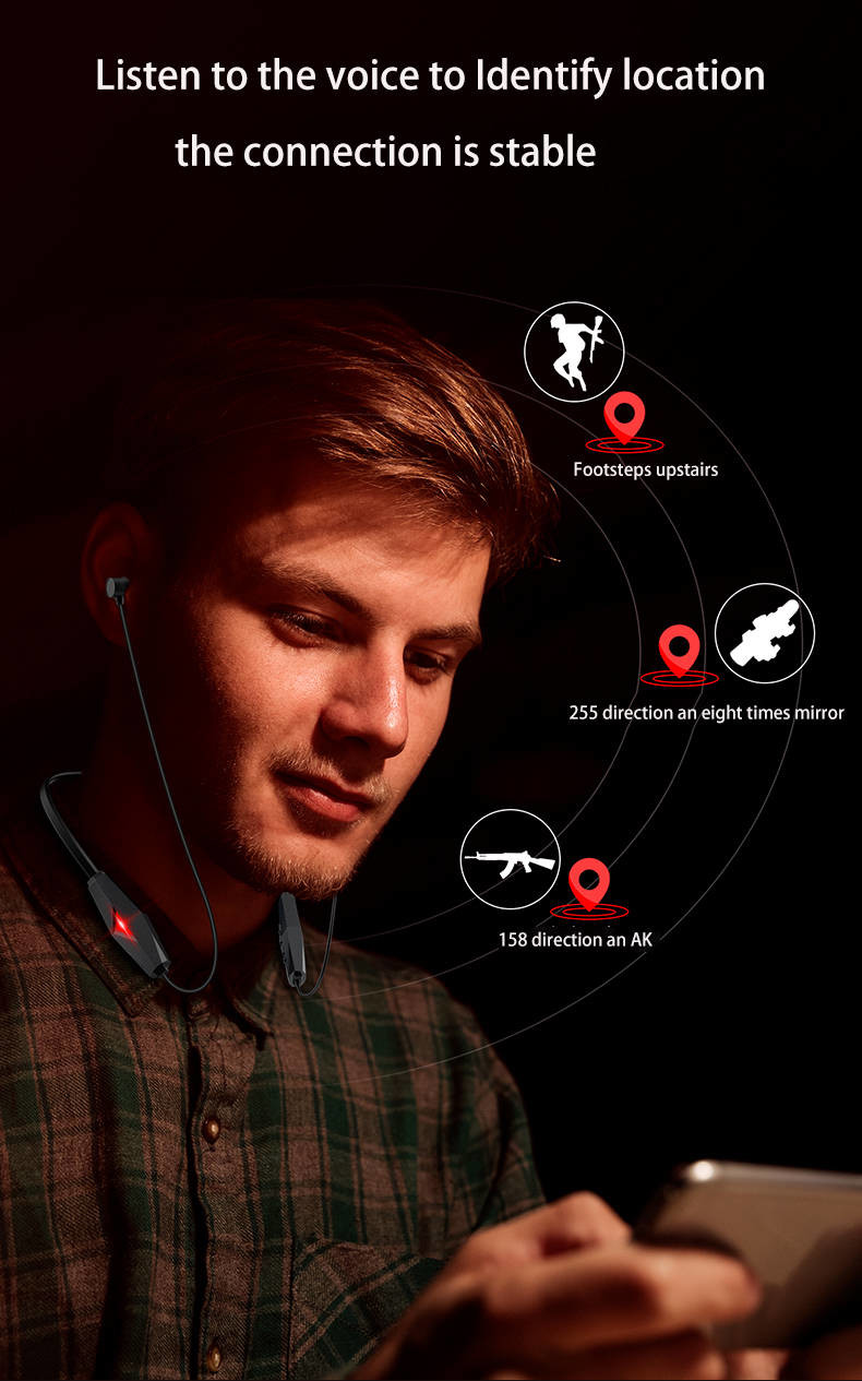 ENC Noise Reduction Wireless Neckband Headphones HD Call 30H Paly Time For Sport