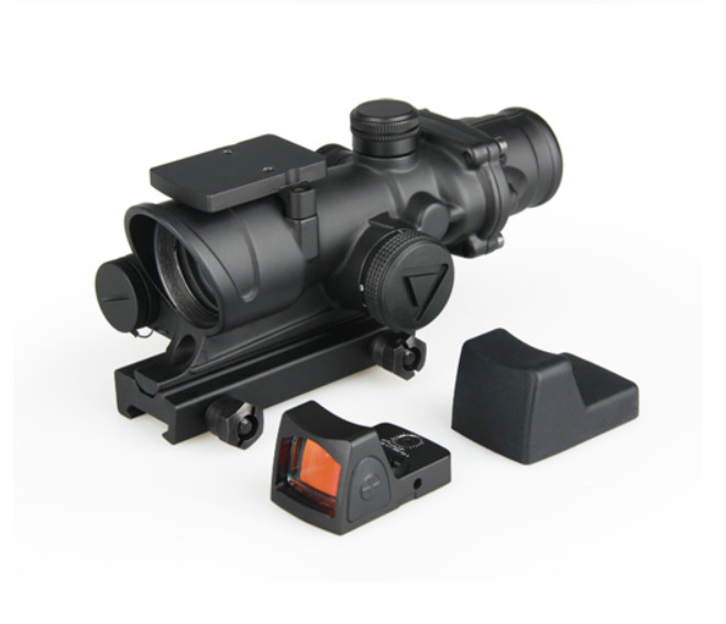 Forged Aluminum ACOG 4x32 Scope With Dual Illumination Mini Reflex Red Dot Scope