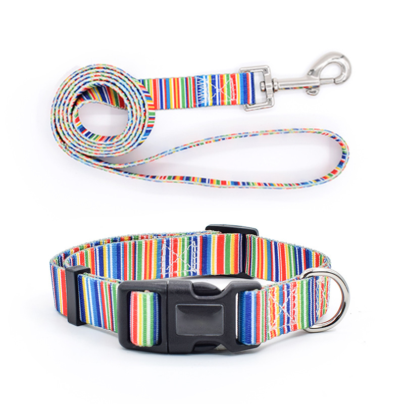 Eco Friendly Polyester Dog Leash Collar Set Sublimation Harness Collar And Lead Set