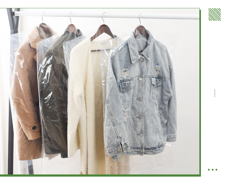 Dry Cleaning Plastic Bags for Protective Clothing Storage Dustproof and Waterproof