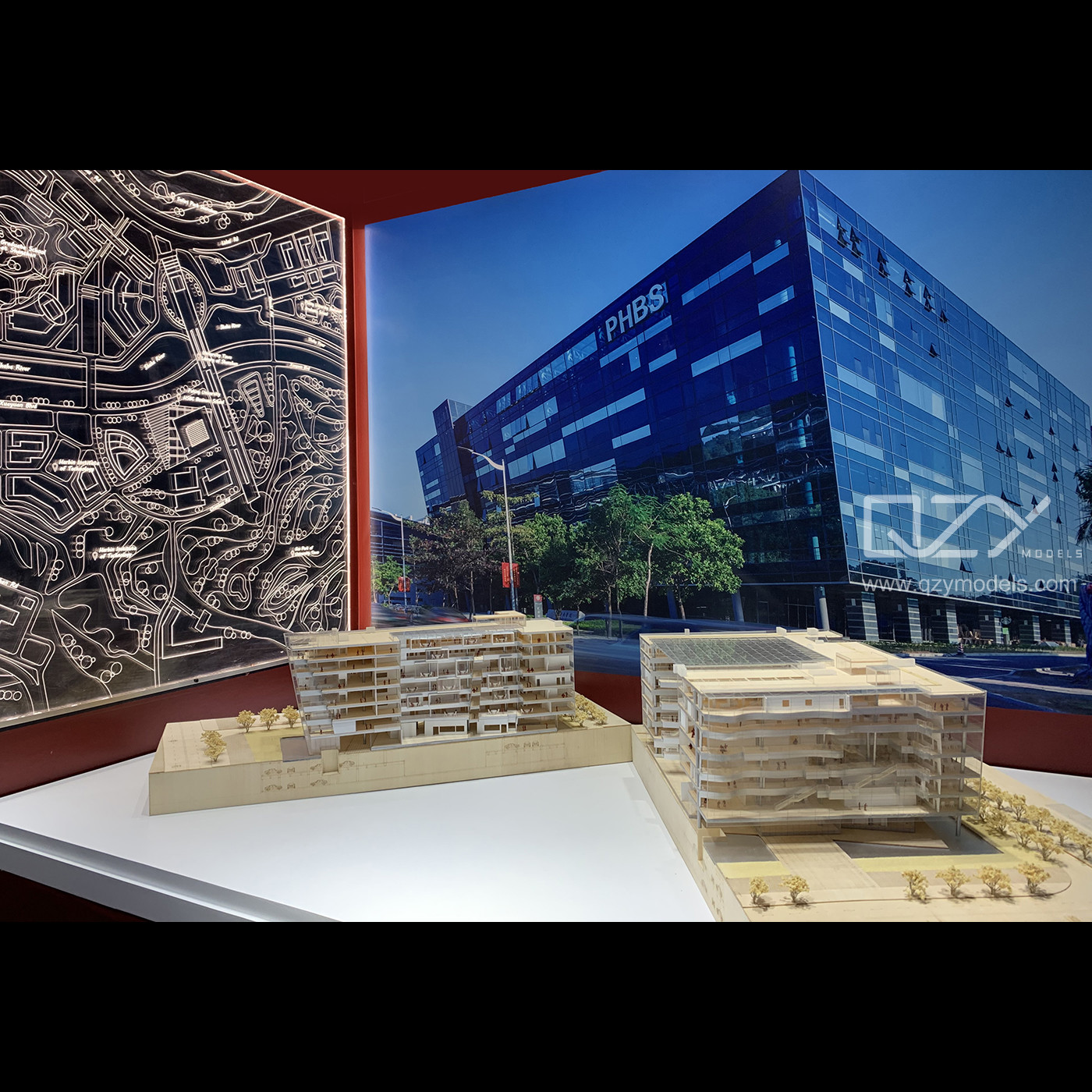 Huayi 1/200 3D Print Architectural Model Laser Cut Shenzhen PHBS Section Model