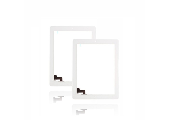 White Ipad Touch Screen Digitizer With Front Frame / Ipad 2 Digitizer Replacement