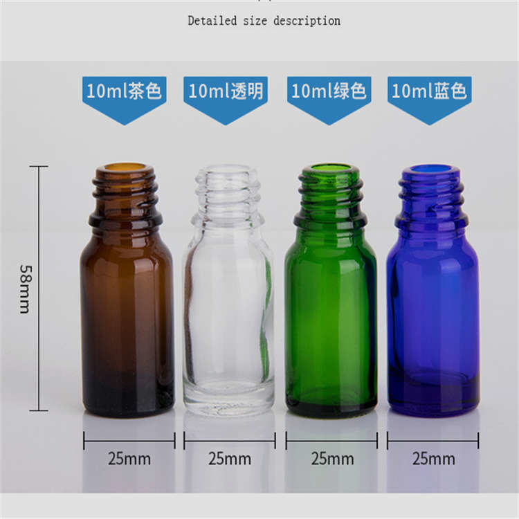 Multiscene Green Essential Oil Glass Bottles Odorless 5ml 15ml 100ml
