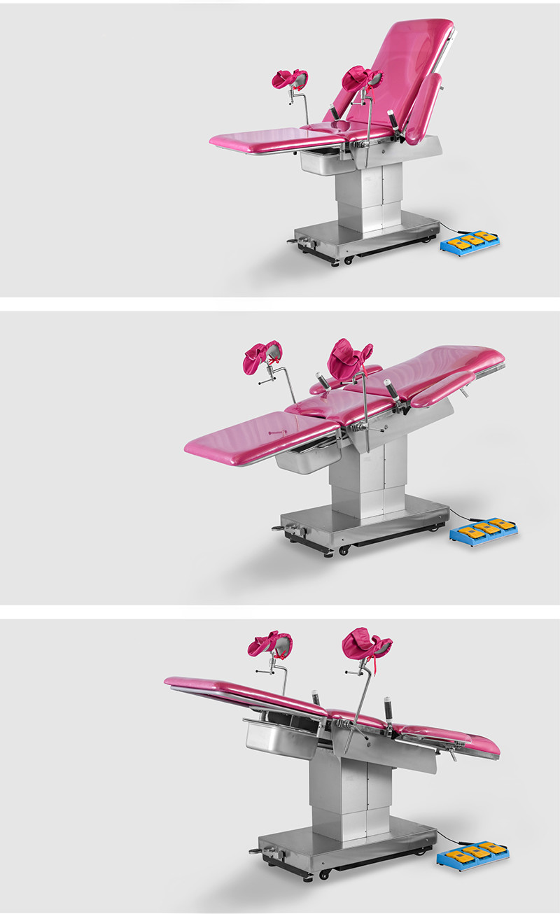 Gynecological Delivery H630mm Obstetric Bed 250kg Laod In Hospital Delivery Table