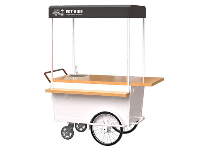 Handpush Breakfast Food Cart 2510 * 750 * 950 With High Load Capacity