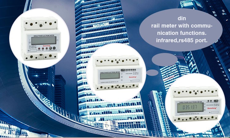 DTS5558 3 phase 4 wire 35mm standard din rail mount hour meter