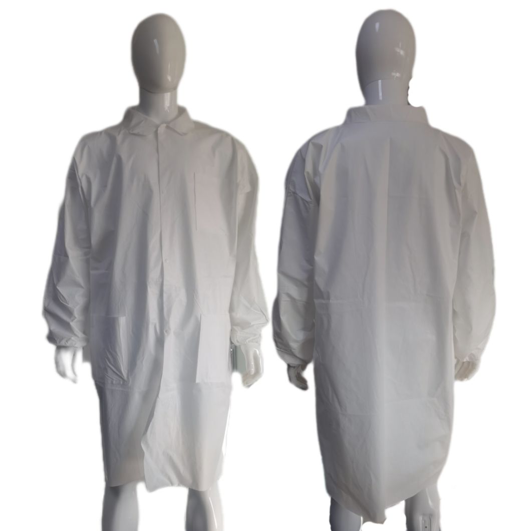 Stock Uniform White Wholesale Anti-Static Lightweight Hot Selling Lab Coat Visitor Coat