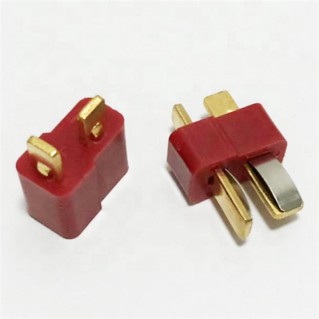Durable T Plug Deans RC Battery Connectors Nontoxic Red Color