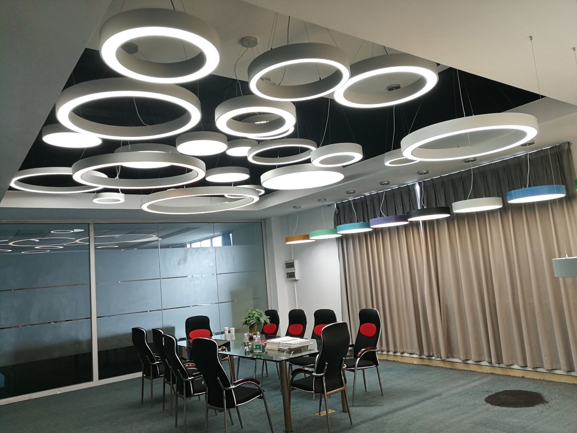 SMD5630 Led Circle Pendant Light IP20 Trimless Recessed Linear Lighting