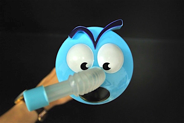 Long Blue Caterpillar Water Bottle , Animal Water Bottle For Kids 35*6*5cm