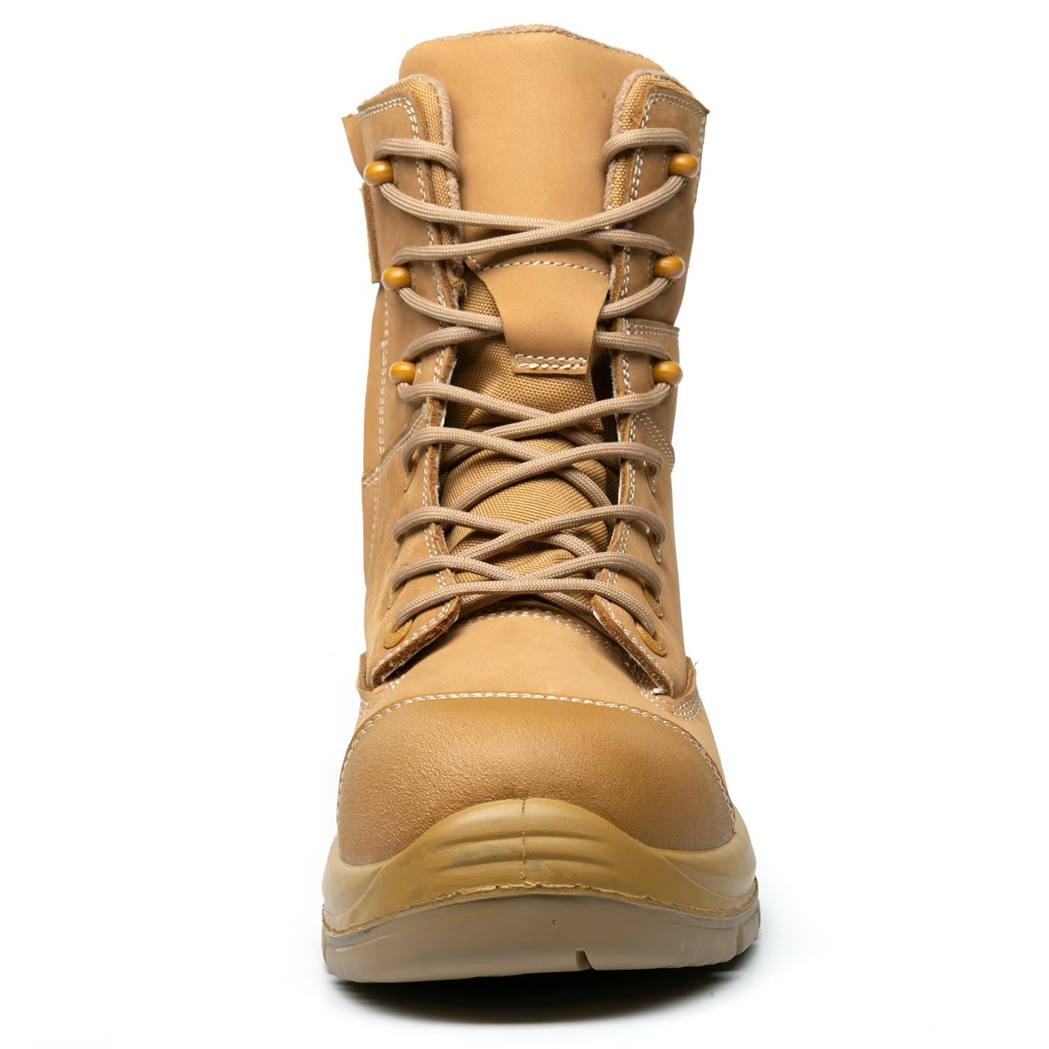 Yellow Style Martin Boots Slip Resistant / Wear Resistant Cowhide Work Boots