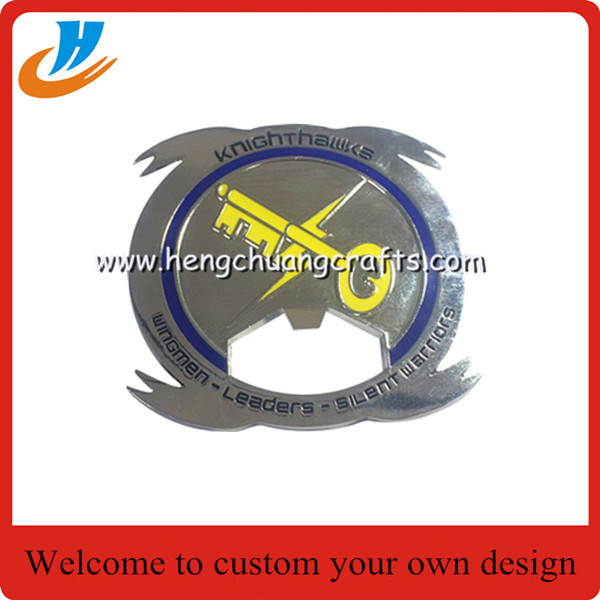 New design Coin bottle opener,metal medal bottle opener with custom