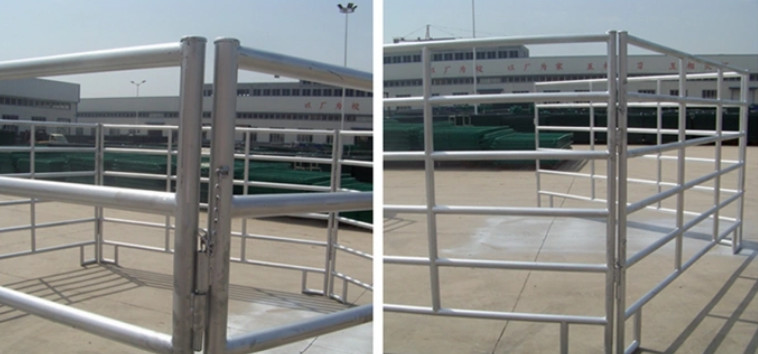 PVC Coated 6 Rails 6ft Metal Corral Fence Livestock Fence Panels