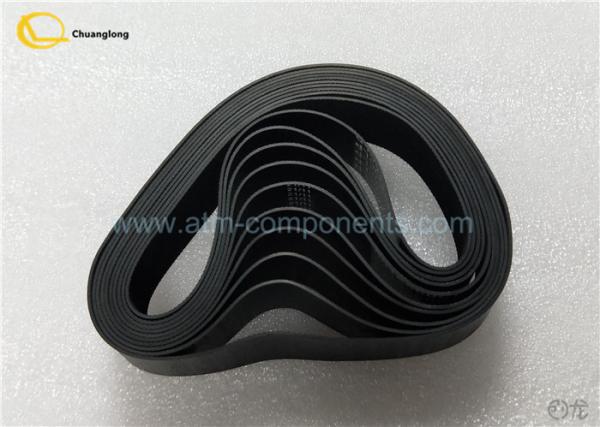 Quality 5886 Belt ATM Spare Parts Flat Clamp Presenter Belt Black Color Lightweight for sale