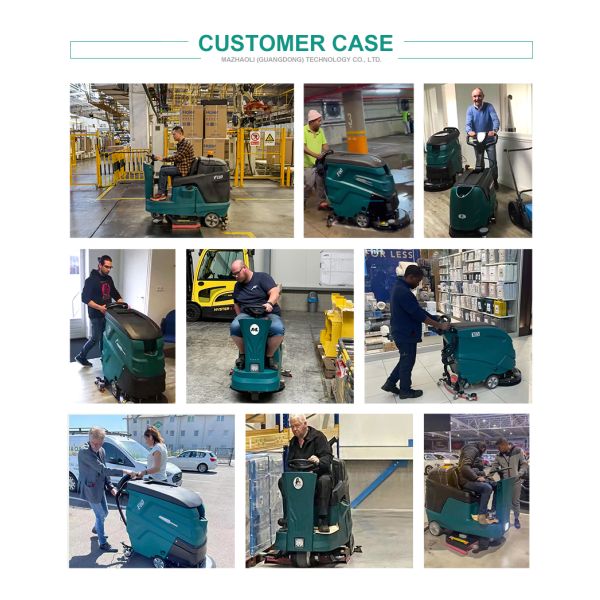 High‑Efficiency Mini Floor Scrubber 1750㎡/h Compact Design for Construction Sites