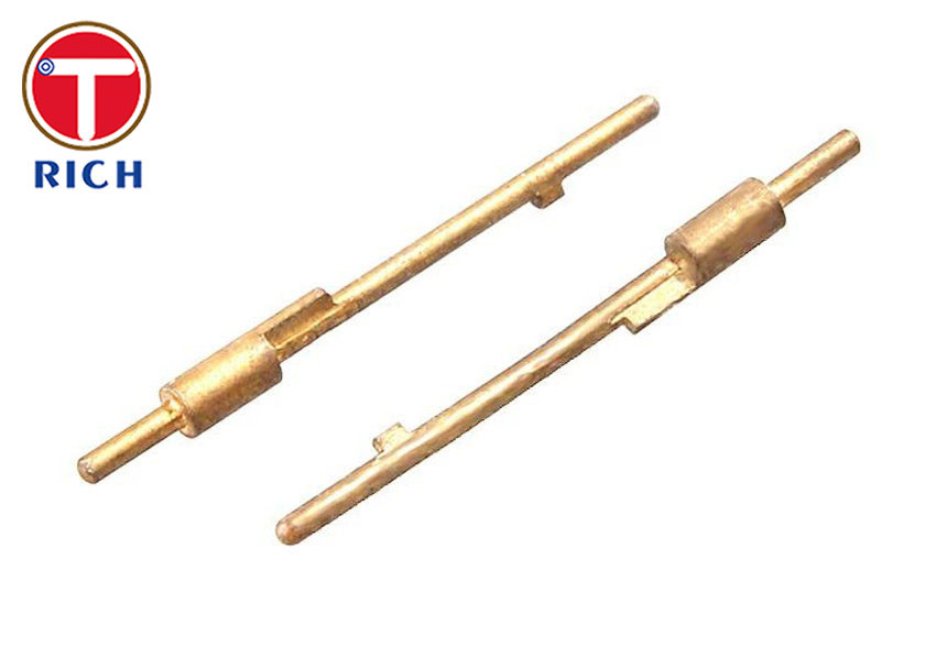 OEM CNC Brass Parts For Copper Fiber Optic AC / DC Pin Metal Processing