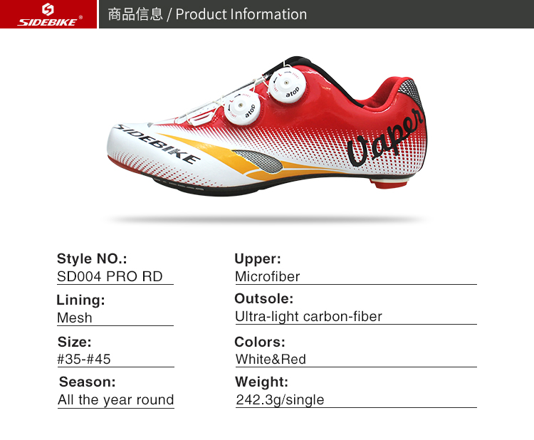 Waterproof SPD Indoor Cycling Shoes , SPD Road Bike Shoes Size 35-46 EVA Insole