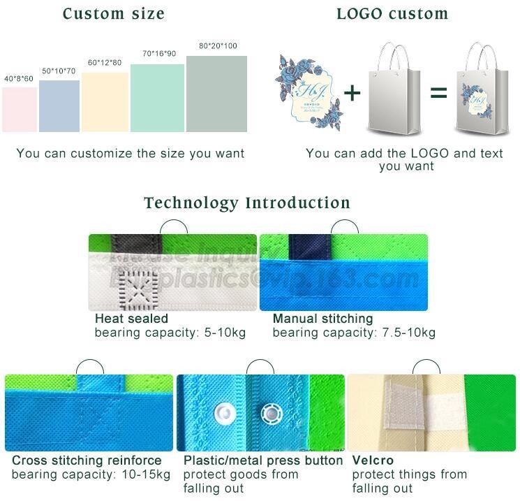 non-woven promotional shopping bag ultrasonic non woven bag, Custom printed tote non woven bag shopping shoulder bag pri
