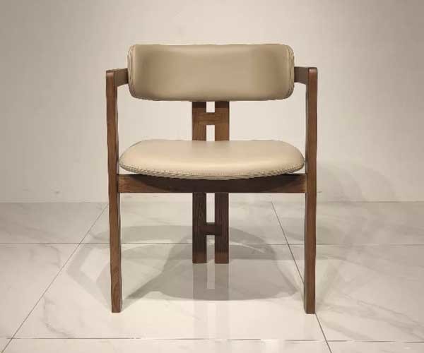 Black Solid Wood Frame Simple Design Nordic Light Luxury Dining Chairs