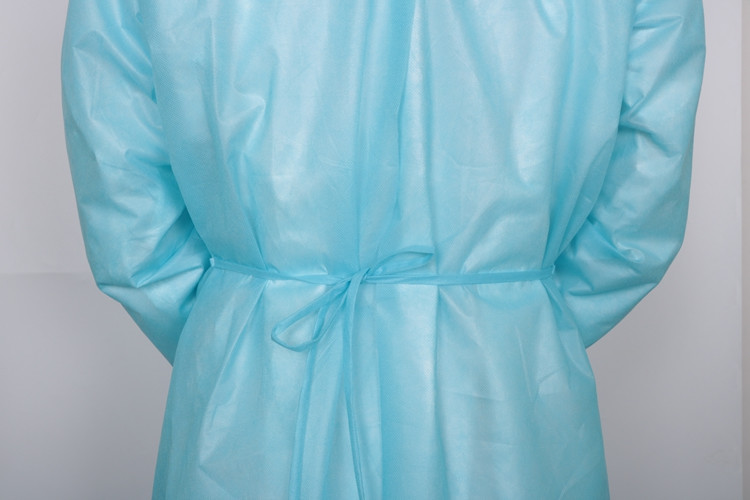Chemical resistant surgical isolation gown disposable 2ply SPP lamination PE