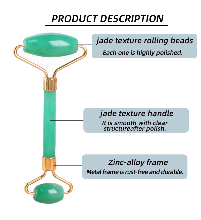 Jade Face Massager Roller Green Gray Blue Pink Purpl White Color