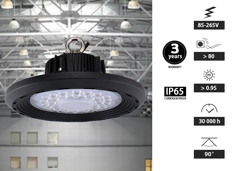 ROHS Ip65 100w 150w 200w Industrial LED High Bay Light