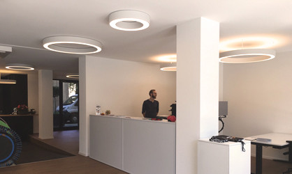 Double Side Hanging Circle Light 90V-277V Led Ring Pendant Ceiling Light