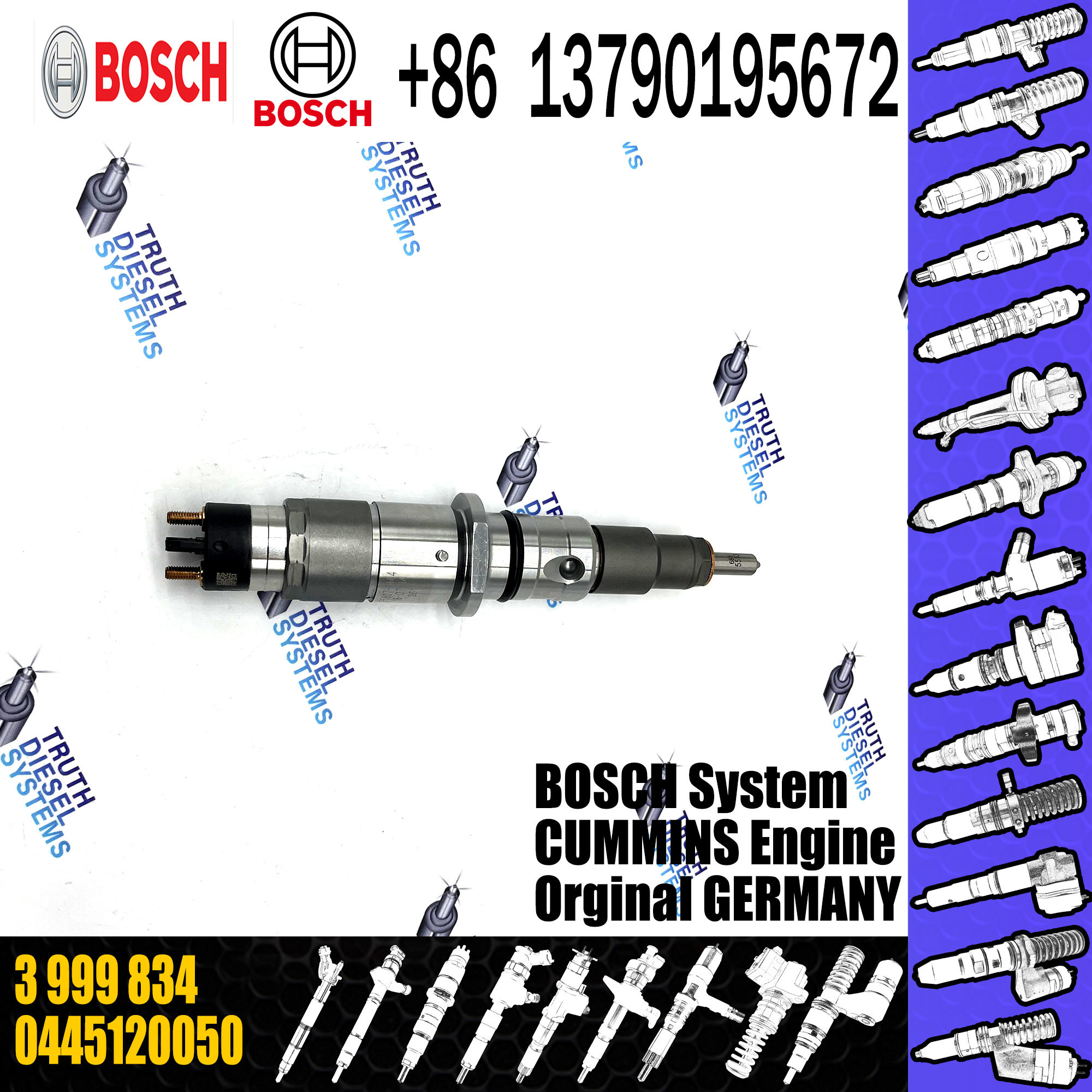0445120050 diesel injector pump 0 445 120 050 0986435518 car injector 3999834 3970985 3970985 4981076 5253220